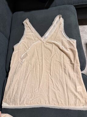 Women's Velvety Top - Beige